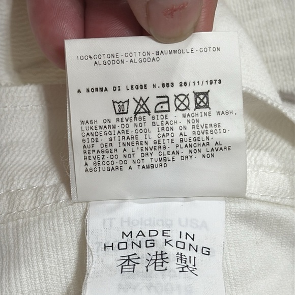 (R4) JUST CAVALLI Jeans white Low rise Flared leg men's size 56/30US - Picture 15 of 15